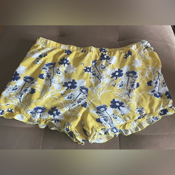 Womens Juniors Large pajama lounge shirts yellow - Picture 4 of 4